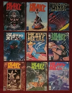 Heavy Metal Magazin 1979 Vintage Lot x 9 April - Dezember Alien Lovecraft LESEN - Bild 1 von 24