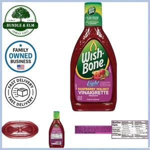 Light Raspberry Walnut Vinaigrette Dressing 15 fl oz Low Calorie Salad Marinade - Picture 1 of 10