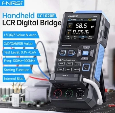 FNIRSI® LC1020E Digital Bridge LCR ESR Tester Resistance Capacitance Inductance - Image 1 of 4