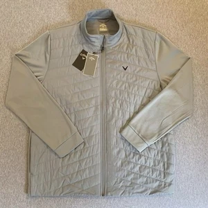 Callaway Golf Puffer Giacca Foderata in Pile Grigio Uomo XL - Foto 1 di 7