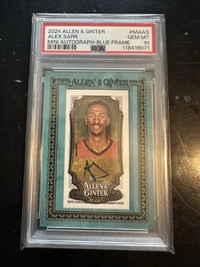 Alex Sarr 2024 Allen & Ginter Mini Framed Rookie Auto BLUE /50 🔥PSA 10🔥POP 1💎 - Picture 1 of 3