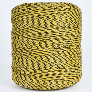 400M Electric Fence Polywire 6 Stainless Steel Strands Black Yellow Rust Proof - Picture 1 of 10