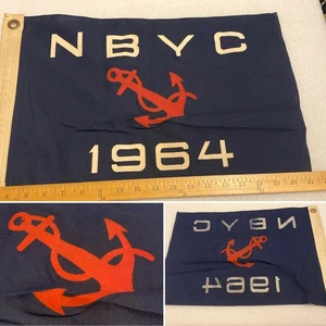 DE COLECCIÓN CATAMARÁN YACHT CLUB BARCO CARRERA REGATA BANDERA N.B.Y.C. 1964 - Imagen 1 de 17