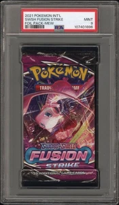 Pokémon Fusion Strike 2021 paquete de refuerzo de lámina nuevo PSA 9 como nuevo - Imagen 1 de 2