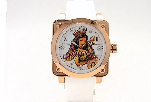 Reloj analógico Christian Audigier Queen Of Clubs para mujer FOR-201 blanco/oro rosa Foto 1 de 4