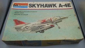 Skyhawk A-4E Unassembled 1/48 Scale Plastic Model Kit 1977 Monogram Models USA - Picture 1 of 3