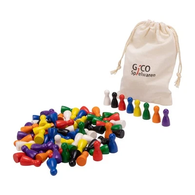 HALMA GICO 80 Halmakegel 24x12 de madera en 8 colores en bolsa de polietileno 2131