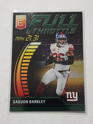 2023 Panini Donruss Elite - Full Throttle Green #FT-SB Saquon Barkley - Image 1 of 2