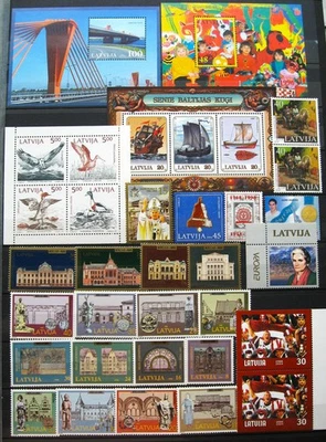 Latvia, mint stamps & blocks selection on 2 scans, MNH OG - Image 1 of 2