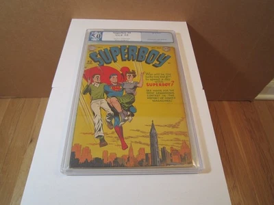 Superboy #4 PGX VG/F (5.0) 1949 C-W pages DC - Image 1 of 4