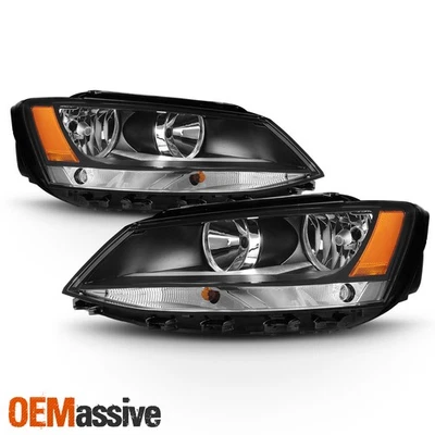 Faros luces izquierda+derecha Fit negro Volkswagen VW Jetta 2011-2018 sedán Foto 1 de 4