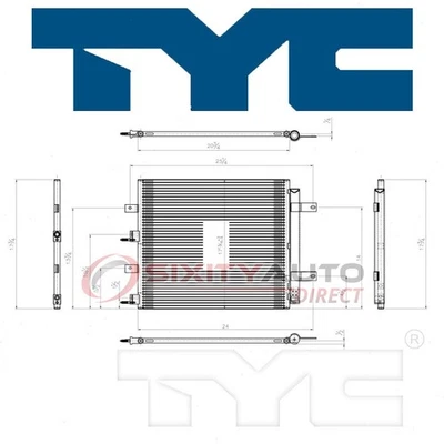 TYC AC Condenser for 2009-2012 Jaguar XF AC Air Conditioning Heating dn Foto 1 de 4