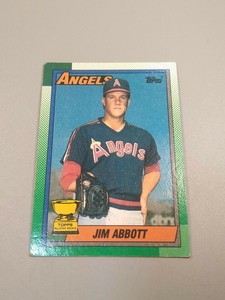 1990 Topps Baseball Jim Abbott #675 Angels Topps All-Star RC Fair Condition (B7)
