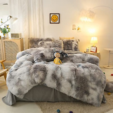 Shaggy Plush Duvet Cover Set Super Soft Fluffy Faux Fur Comforter Cover Set Luxu