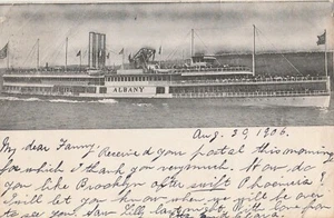 1906 POSTCARD ALBANY NY STEAMER SHIP ALBANY - Picture 1 of 2