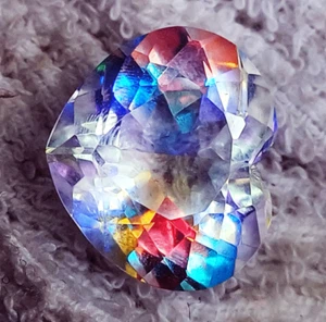 Cuarzo Místico Color Arco Iris Forma Corazón 16.70 Ct Piedras Preciosas Sueltas Certificadas - Imagen 1 de 6