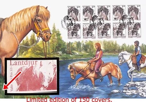 Sweden 2048 a FDC horses engr. L. Sjooblom limited edition of 150 ex. RRR!!! - Picture 1 of 1