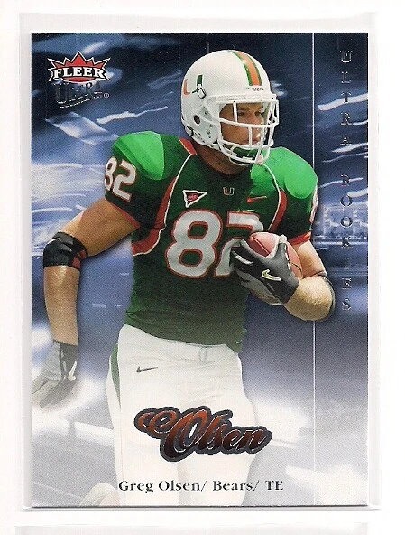 2007 GREG OLSEN ULTRA #R223 ROOKIE RC MIAMI HURRICANES CAROLINA PANTHERS BEARS - Image 1 of 1