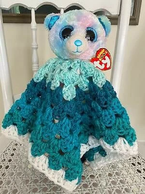 LOVEY HOPE OSO DE ORACIÓN Manta de seguridad extraíble hecha a mano Muñeca Blankie Bebé 12" Foto 1 de 2