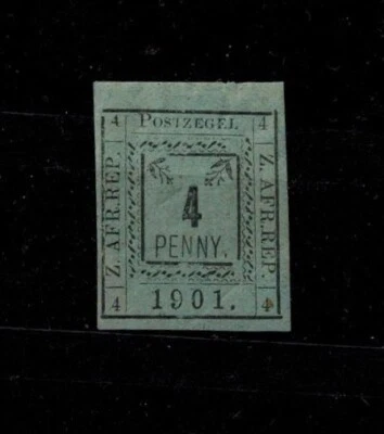 TRANSVAAL Pietersburg 1901 SG 10c P2 4 pence MOG HR R1/3 PENNY ERROR - Imagem 1 de 2