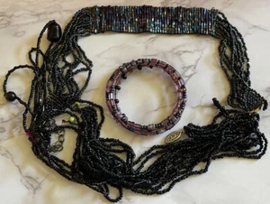 Vintage Crafting Black Seed Beads Parts Repair Harvest CHM-62 - Picture 1 of 6