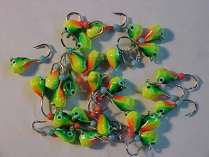24  NEW TUNGSTEN  DIAMOND PANFISHING JIGS SIZE 8 HOOKS ICE FISHING for rod reel - Bild 1 von 5