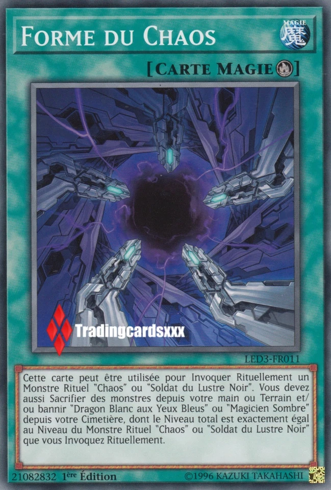 ♦Yu-Gi-Oh!♦ Forme du Chaos (Soldat du Lustre Noir) : LED3-FR011 -VF/Commune- - Photo 1/1