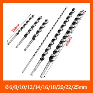 Extra Long Wood Auger 230mm - 460mm Long Wood Bits 6mm-25mm Drill Bit Hex Shank - Picture 1 of 9