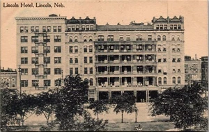Vintage Nebraska NE Lincoln Hotel 1910 alte antike Ansicht Postkarte - Bild 1 von 2