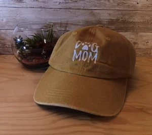 Yellow DOG MOM Baseball Cap New Adjustable No Tags Kitty Hat New - Picture 1 of 2