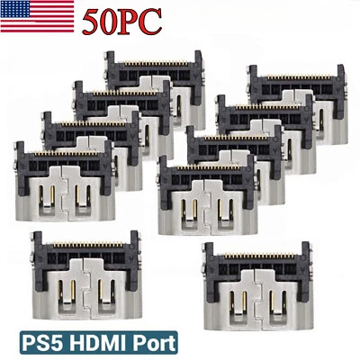 50Pack HDMI Port Connector Socket For Sony PlayStation 5 HDMI PS5 Replacement - Image 1 of 4