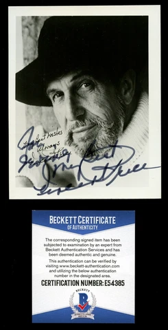 Vincent Price d1993 signed autograph auto 4x5 Photo BC Beckett Certified BAS Cover