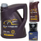 Motoröl Set MANNOL Extreme 5W-40 6 Liter + Ölfilter für Hyundai Genesis Opel 2.0