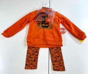 NWT Kensie Girl 3 Piece Set Pumpkin Orange Halloween Size 5 and Size 6 - Picture 1 of 10