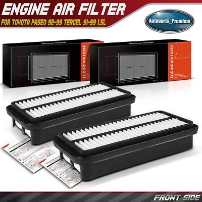 Filtro de aire del motor delantero 2 piezas para Toyota Paseo 1992-1999 Tercel 1991-1999 L4 1,5 L Foto 1 de 4