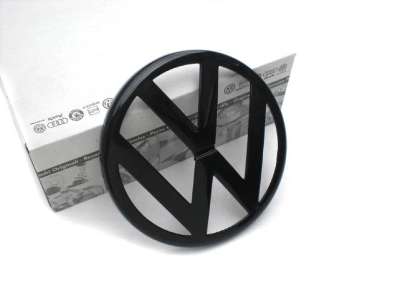 VW Zeichen Original VW Golf 4 Emblem schwarz-glänzend vorn Volkswagen Zeichen - Bild 1 von 1