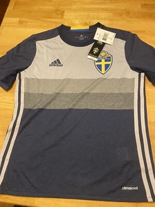 Schweden Trikot 2016 2017 Away Large Shirt Adidas Sverige Climacool Jugend Neu - Bild 1 von 8
