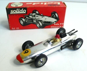 SOLIDO 1/43 ème LOLA CLIMAX F 1 CHROMÉE REF 135M TRÈS BON ÉTAT 1965 BOITE DO - Imagen 1 de 6