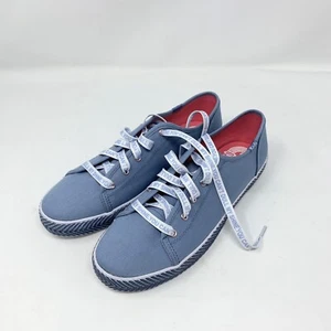 Keds Girls Kickstart Herringbone Messaging Denim Sneakers Size 6 KK161429 New - Picture 1 of 5