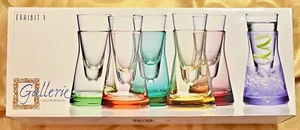 Gallerie - Luigi Bormoili (6) 2oz. Shooters 6-Assorted Color Shooter Holders - Picture 1 of 8