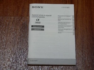 Mode d'emploi Originale Sony Alpha A3000 - Quick Start 96 pages ⚠️ FRENCH ONLY⚠️ - Picture 1 of 1