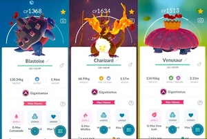 Charizard, Venusaur, Blastoise Gigantamax | Comercio registrado | Pokemon Trade Go ✨ - Imagen 1 de 5