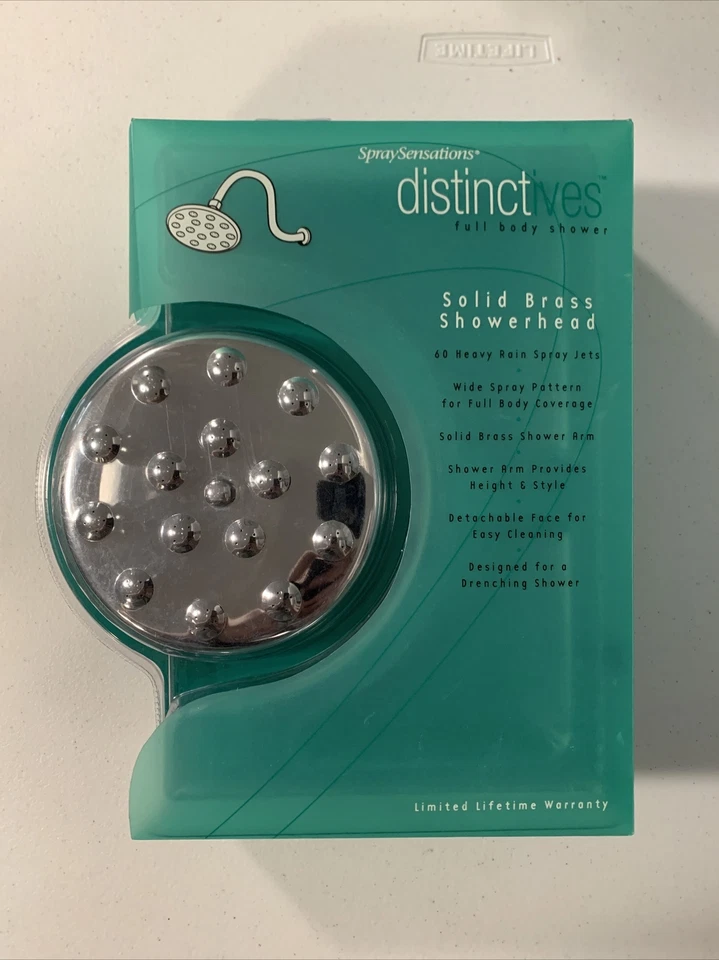 Brand New Spray Sensations Distinctives Wide Spray Shower Head 6” Chrome Finish - Imagem 1 de 1