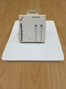 Verizon 10 FT WITH C To C BRAIDED WHITE Cable For Iphone 15 & Series Charger - Picture 1 of 9