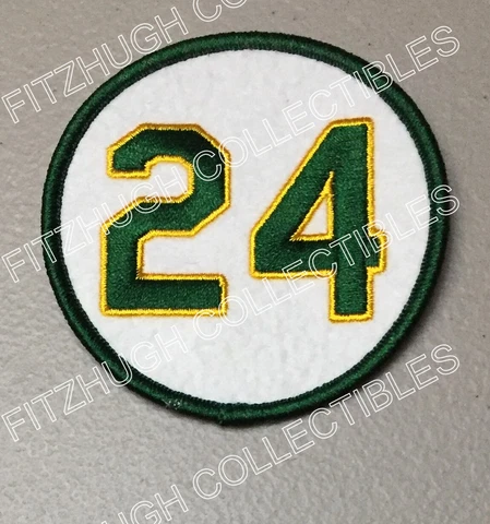 RICKEY HENDERSON OAKLAND A'S RETIRED 1989 JERSEY NUMBER 24 PATCH Cover