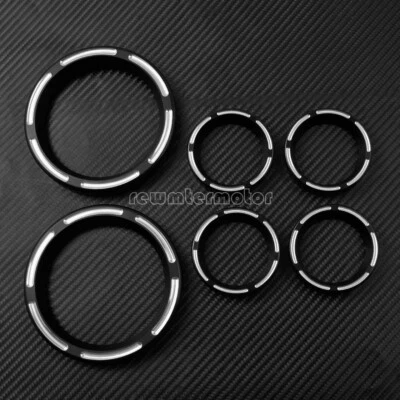 6pcs Speedometer Gauge Burst Bezel Fit For Harley Electra Street Glide 1996-2013 - Image 1 of 4