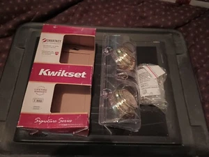 Kwikset Signature Deadbolt 99850-055 Polished Brass Smart Key Double Cylinder - Picture 1 of 10