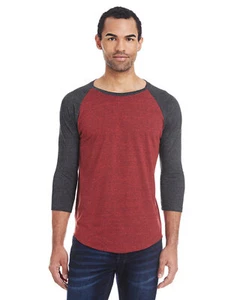Threadfast Apparel 302G Unisex Triblend Three-Quarter Sleeve Raglan T-Shirt - Picture 1 of 9