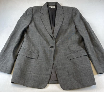 Giorgio Armani Le Collezioni Gray Wool Blend Made In Italy Jacket, Size 10 - Image 1 of 4