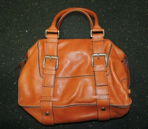 New Michael Kors Brown Rust Leather Purse Bag Tote, Handles Buckles, NWOT - Picture 1 of 3